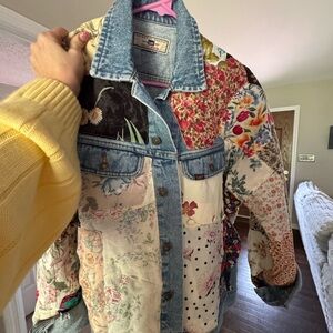 Urban Outfitters Multicolor Patchwork Denim Jacket